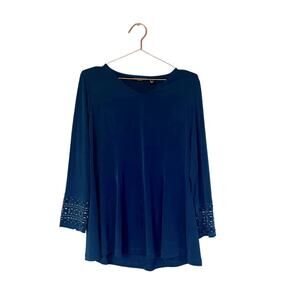 Susan Graver Artisan Knit Embellished Bracelet Sleeve Tunic